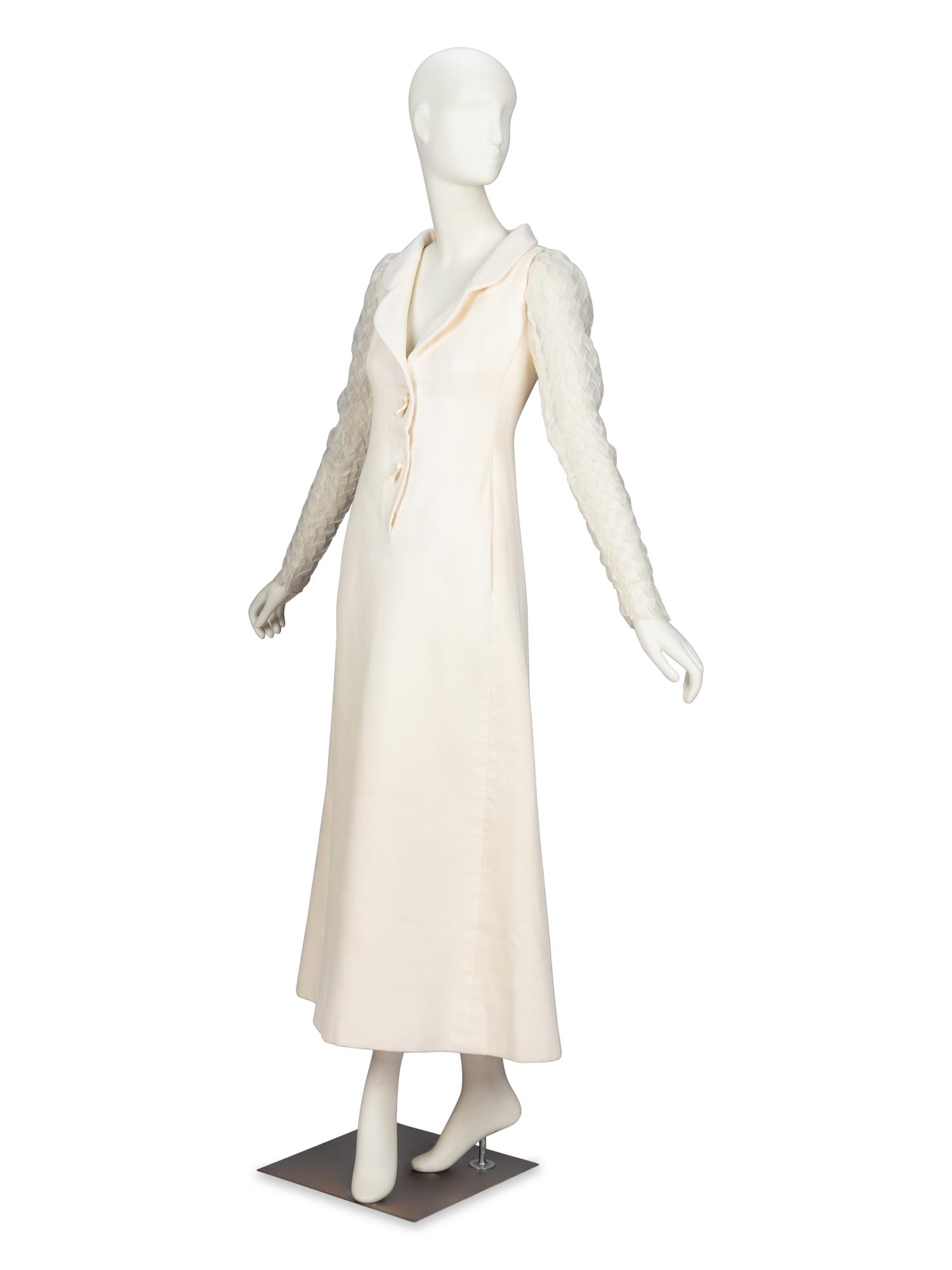 Galanos, Pleated-Sleeve & Whipcord Dress