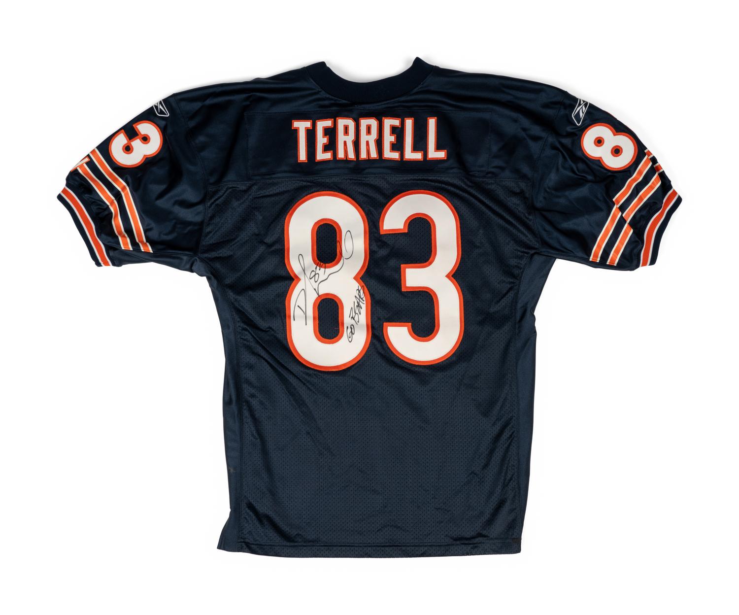 A David Terrell Signed Chicago Bears Team Issued Jersey