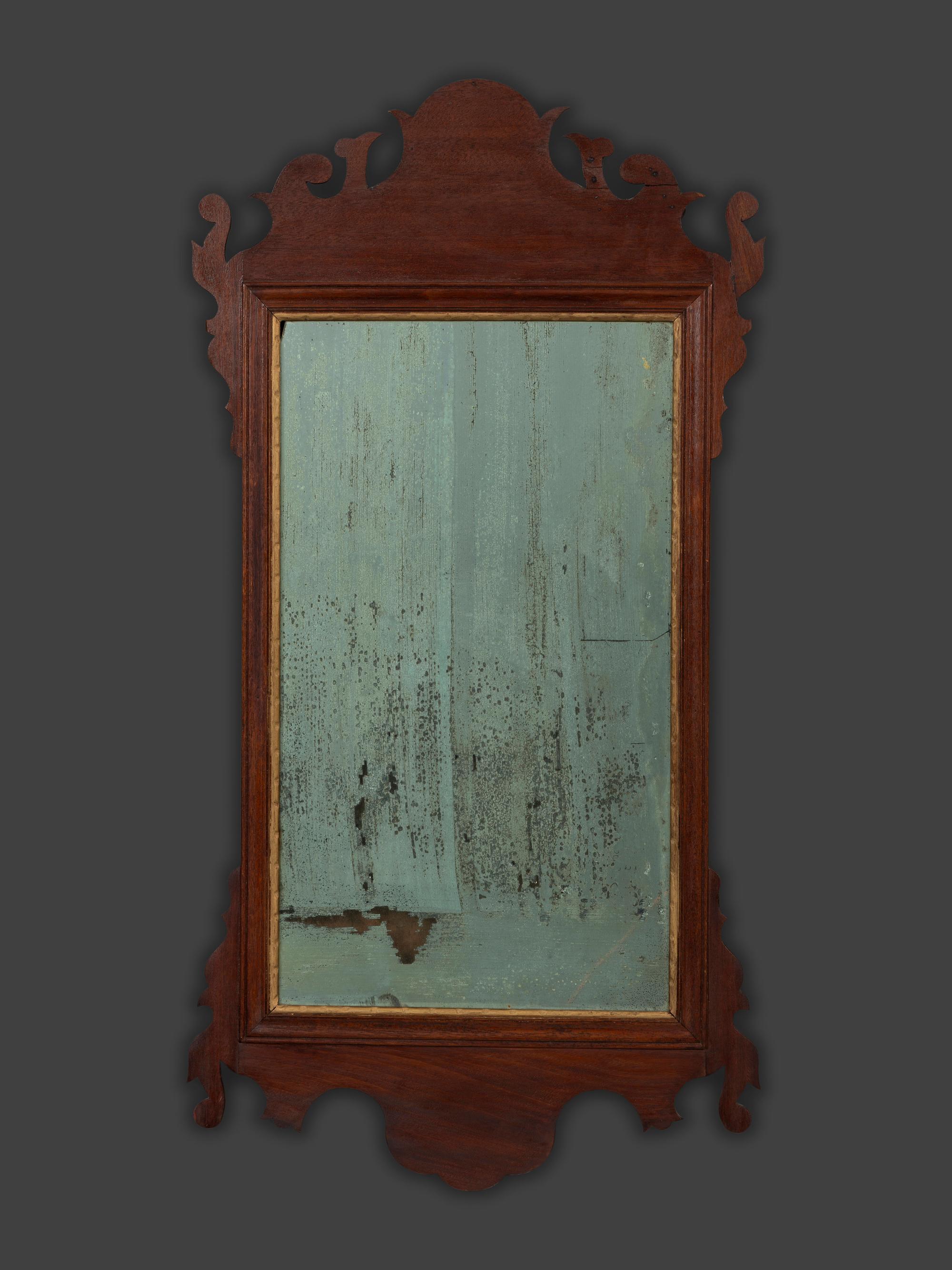 A Chippendale Mahogany Looking Glass