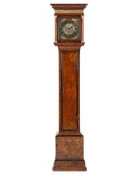A William and Mary Burl Walnut Longcase Clock