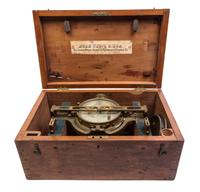An English Improved Hedley Brass Miner's Dial Width 10 1/2 inches. — JOHN DAVIS & SON, LONDON, LATE 19TH/EARLY 20TH CENTURY