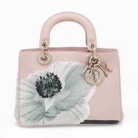 Christian Dior, Small Diorissimo Bag in Pale Pink Floral-Print Leather