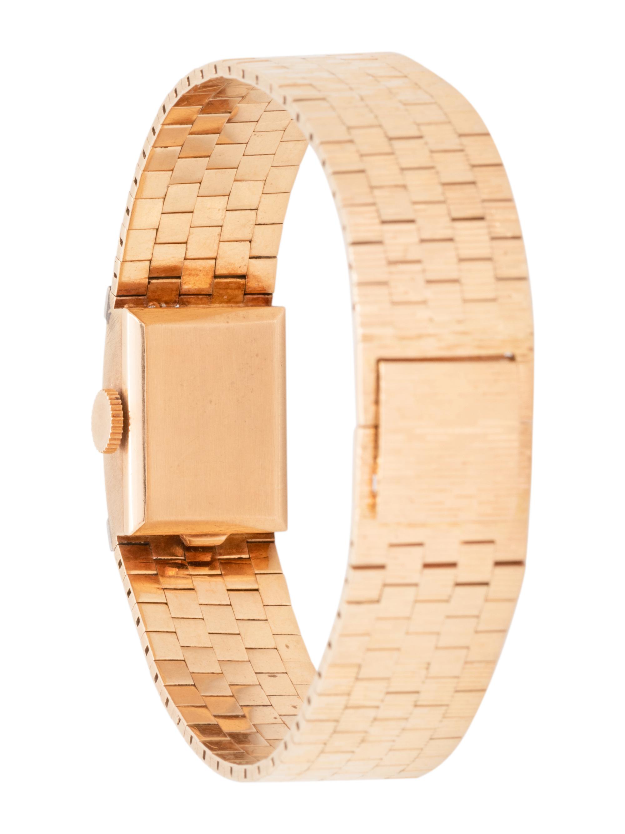 J.E. CALDWELL, 14K YELLOW GOLD AND DIAMOND WRISTWATCH
