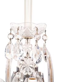 A Pair of Cut Glass Six-Light Sconces
