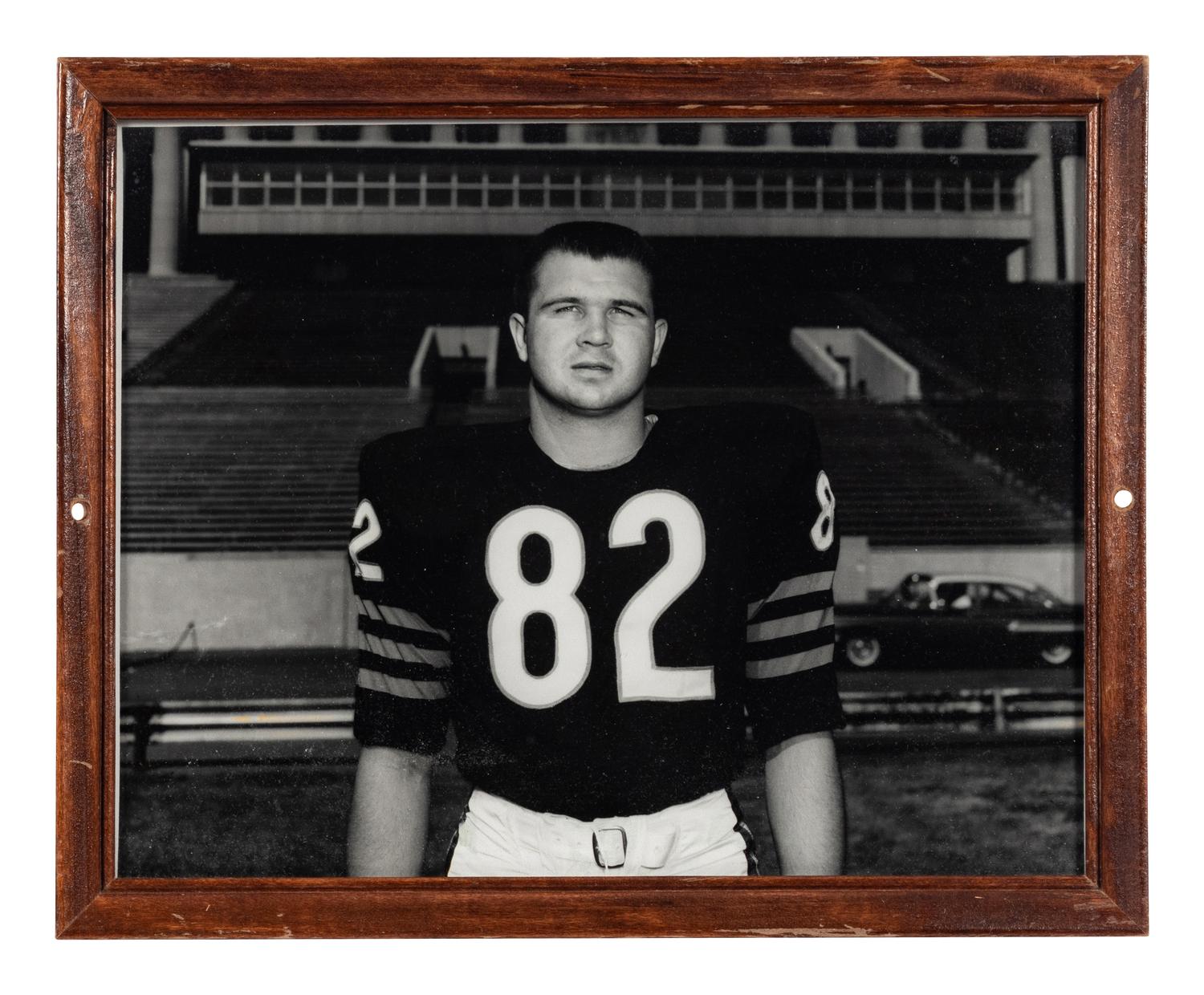A Group of Six Photographs Depicting Mike Ditka as Chicago Bears Player Formerly Displayed at Mike Ditka’s Restaurant