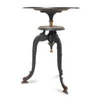 An Aesthetic Style Patinated Metal Gueridon