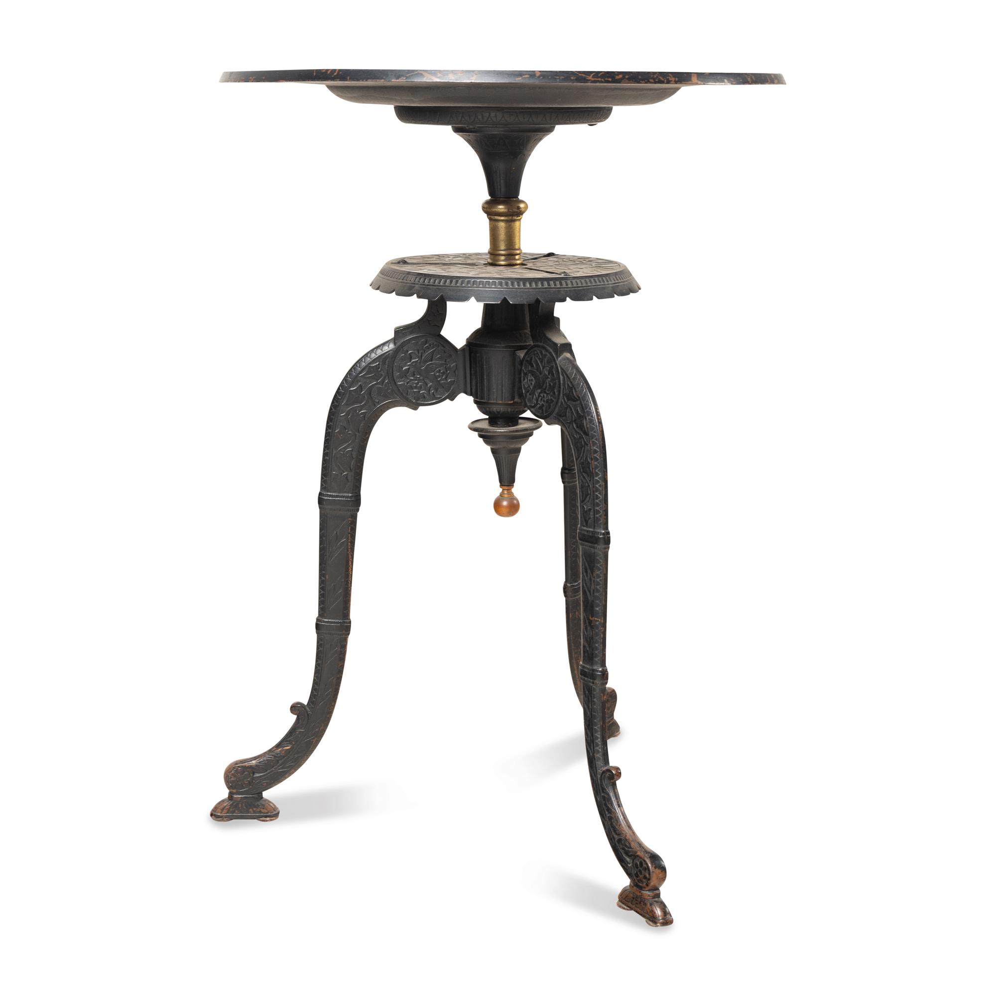 An Aesthetic Style Patinated Metal Gueridon