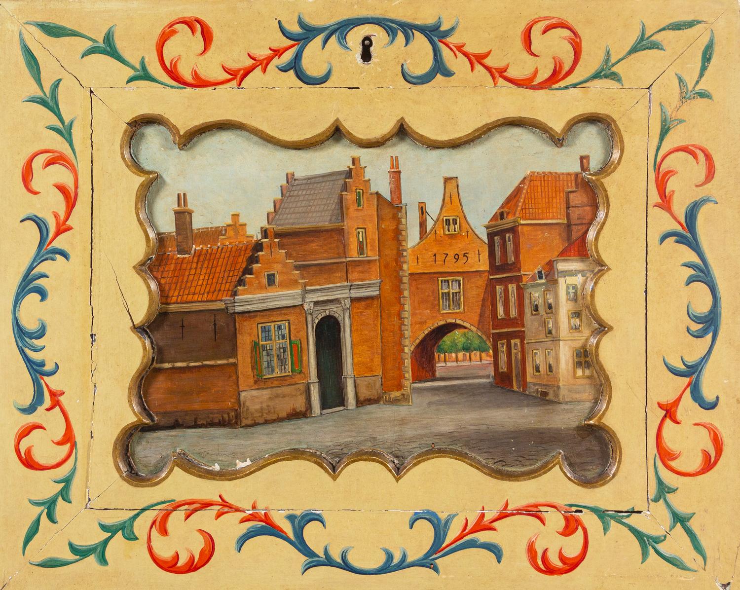 A Continental Painted Secrétaire à Abattant