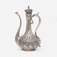A sterling silver repoussé after-dinner coffeepot Durgin, Concord, NH, late 19th century
