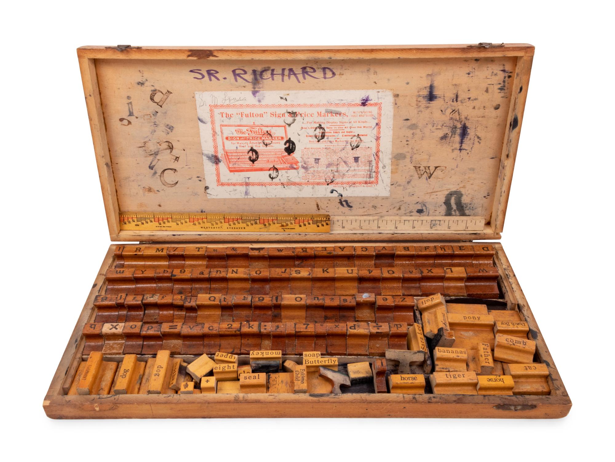 A Fulton Cased Set of Printing Blocks