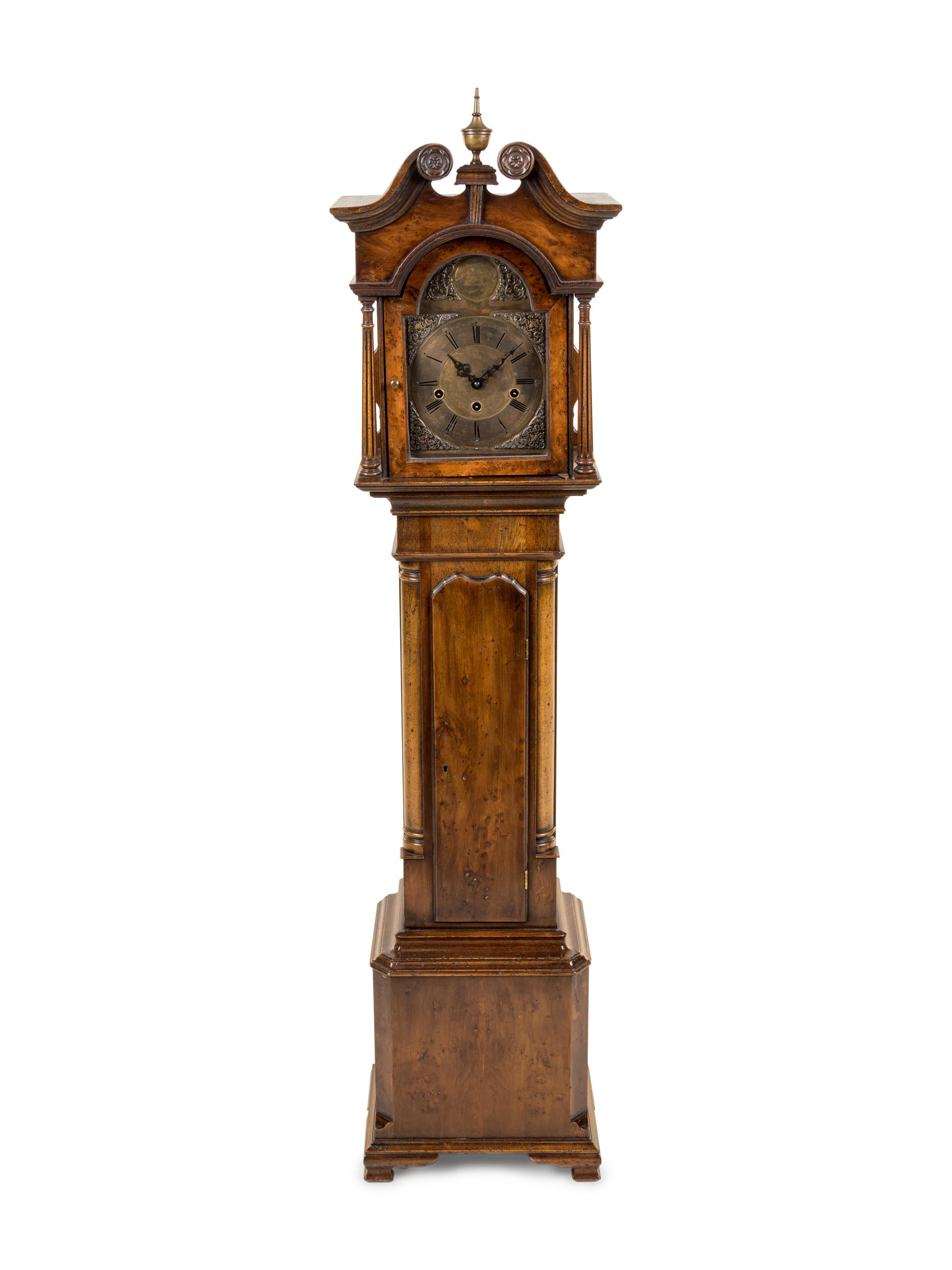 A George III Style Mahogany Grandmother Clock