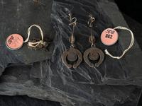Navajo Naja Earrings AND Zuni Bird Pin, ex CG Wallace Collection
