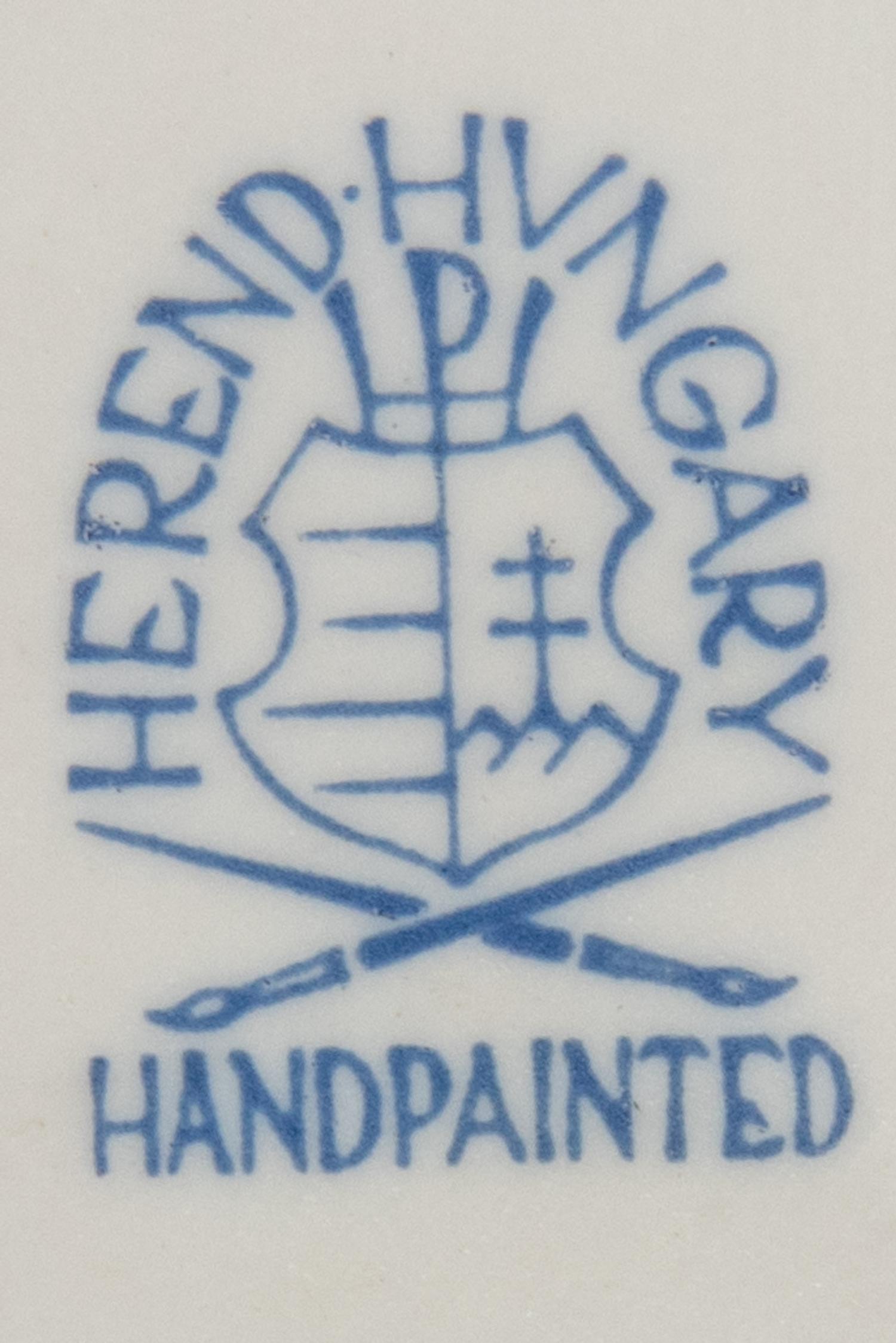 A Pair of Herend Porcelain Seahorse Groups