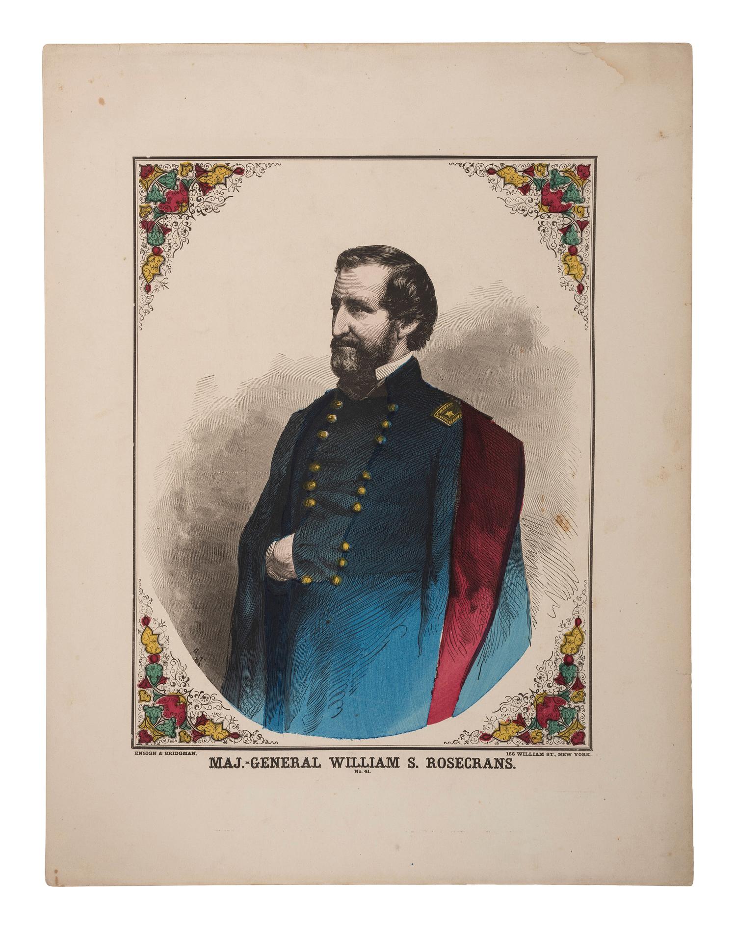 [CIVIL WAR]. A group of 7 lithographs of Civil War generals. Ensign & Bridgman.