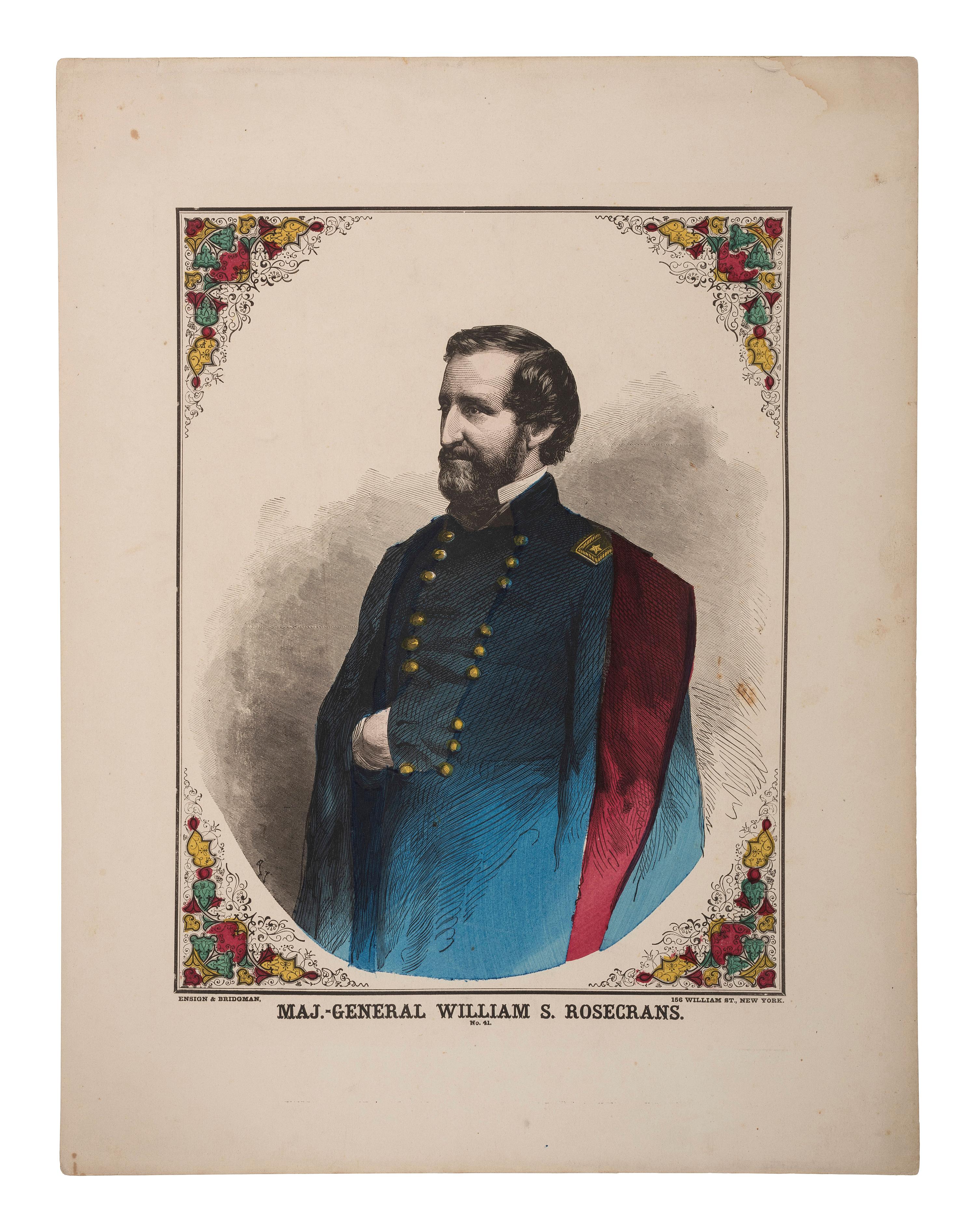 [CIVIL WAR]. A group of 7 lithographs of Civil War generals. Ensign & Bridgman.