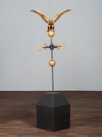 A Molded Gilt Copper and Cast Zinc Eagle Weathervane