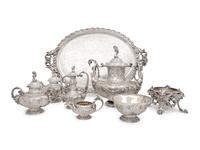 A Louis-Philippe Silver Six-Piece Tea and Coffee Service