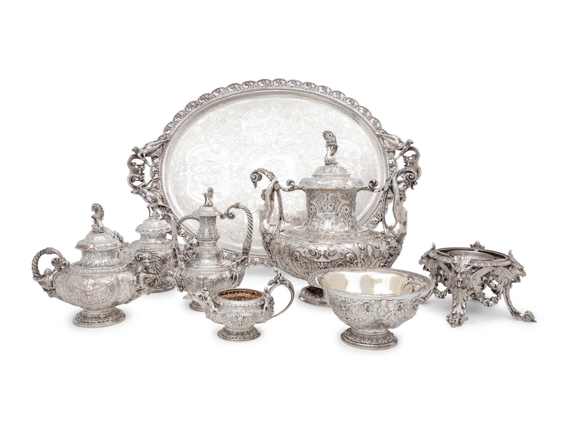 A Louis-Philippe Silver Six-Piece Tea and Coffee Service