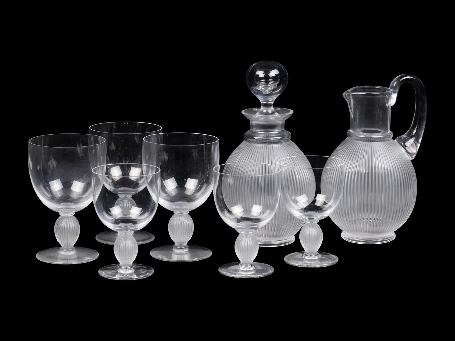 A Lalique Langeais Stemware Service