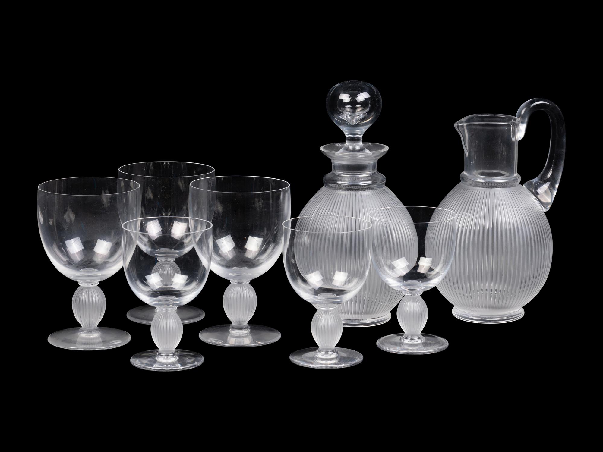 A Lalique Langeais Stemware Service