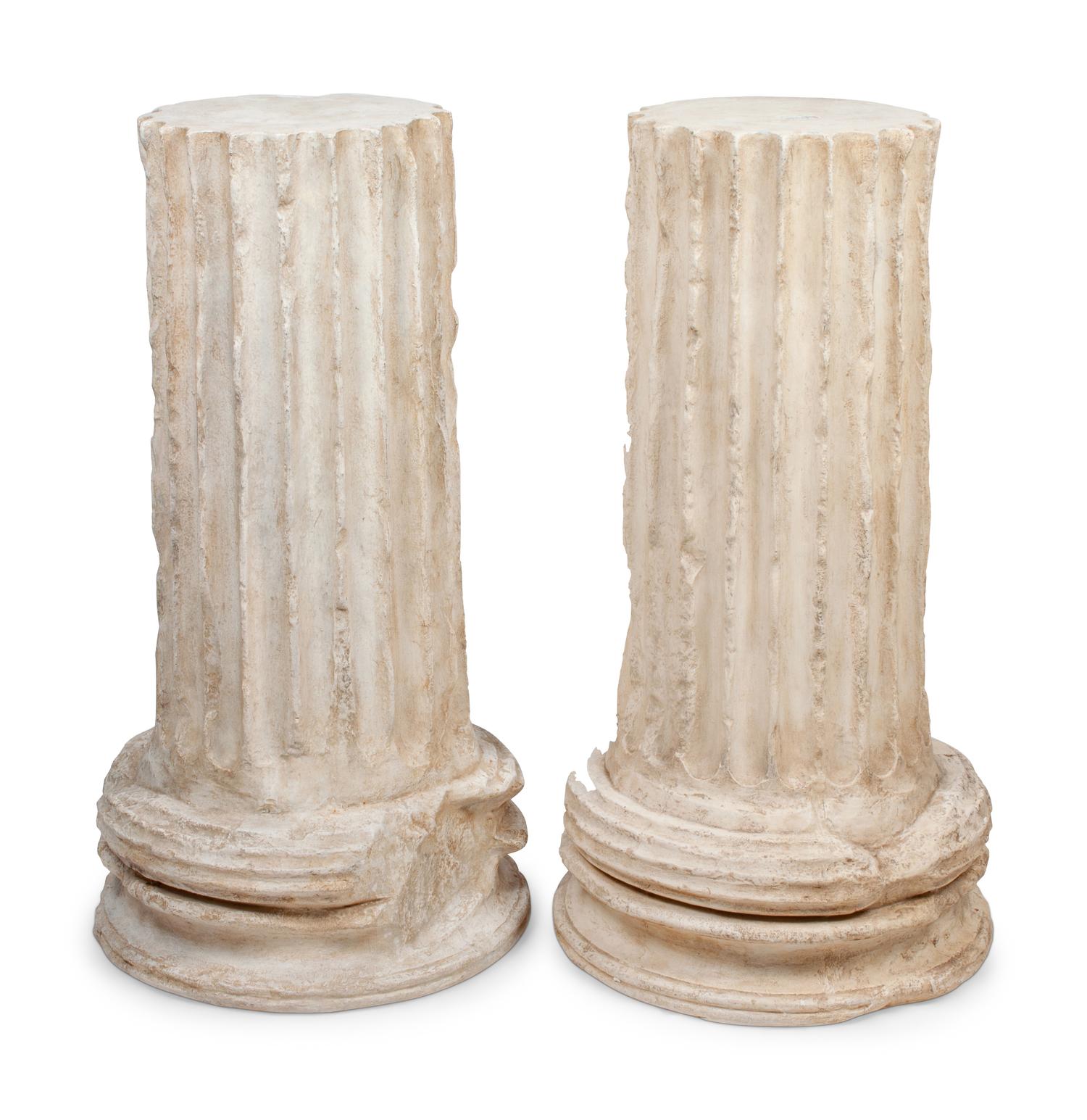 A Pair of Composition Pedestals