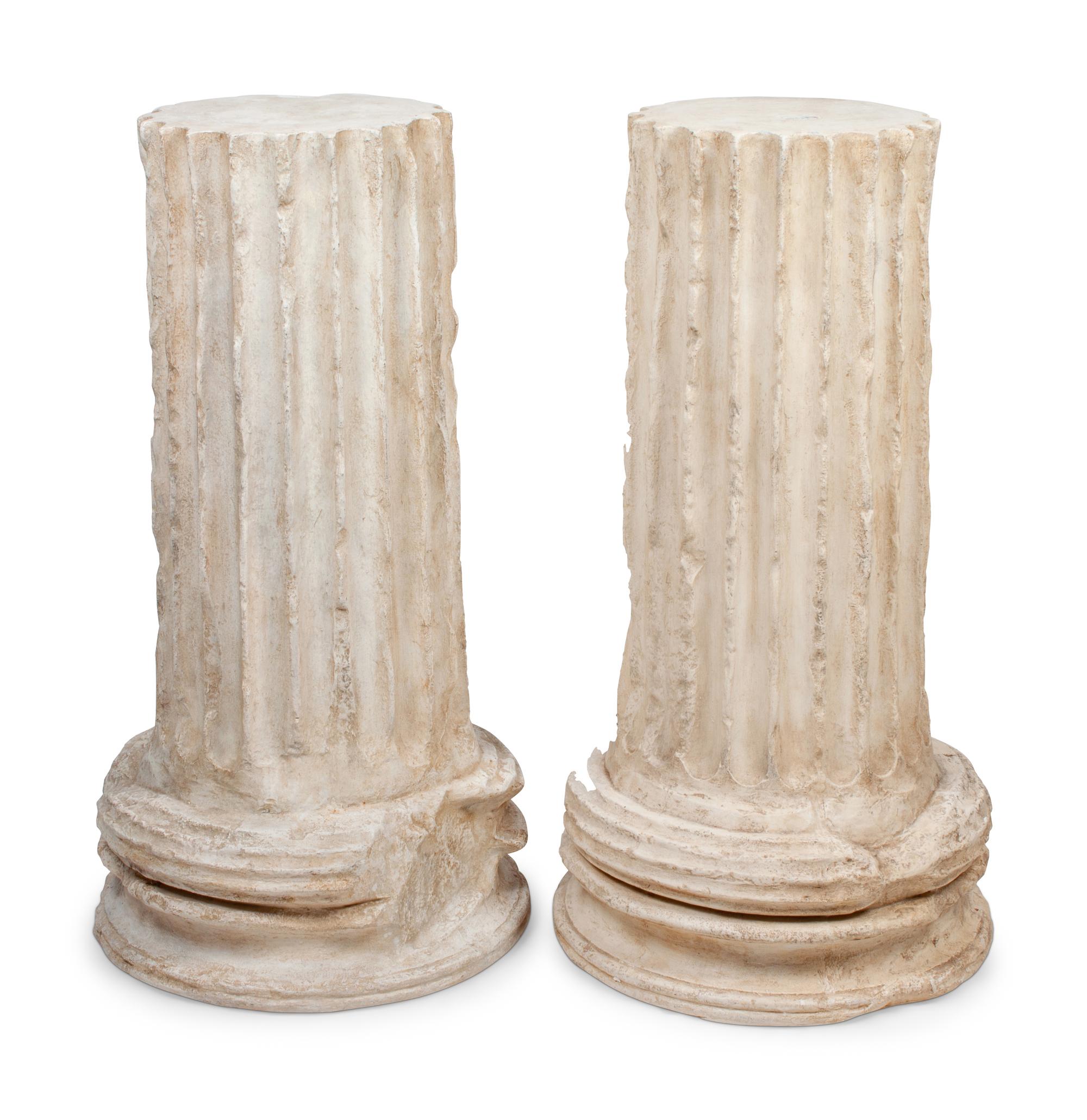 A Pair of Composition Pedestals