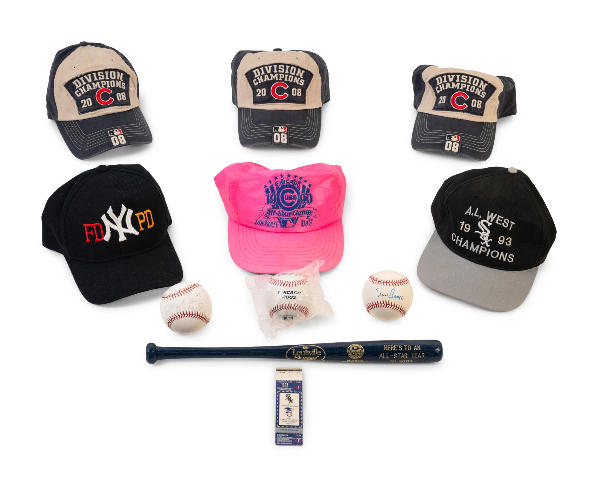 (Sports) A group of baseball memorabilia, comprising: