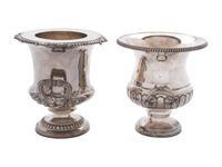 A Silverplated Compote and Wine Cooler