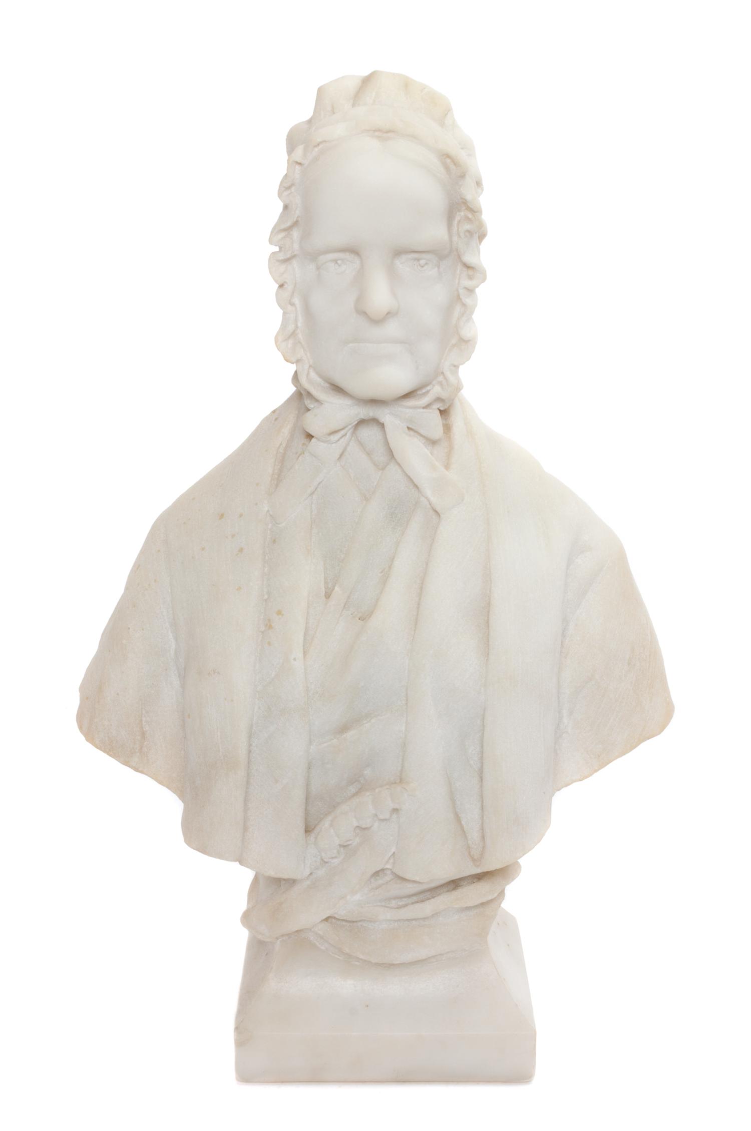 A Marble Bust Height 17 3/4 inches. — CAROLINE S. BROOKS