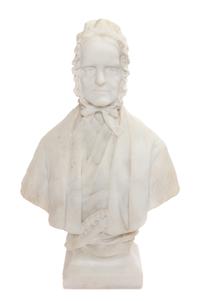A Marble Bust Height 17 3/4 inches. — CAROLINE S. BROOKS