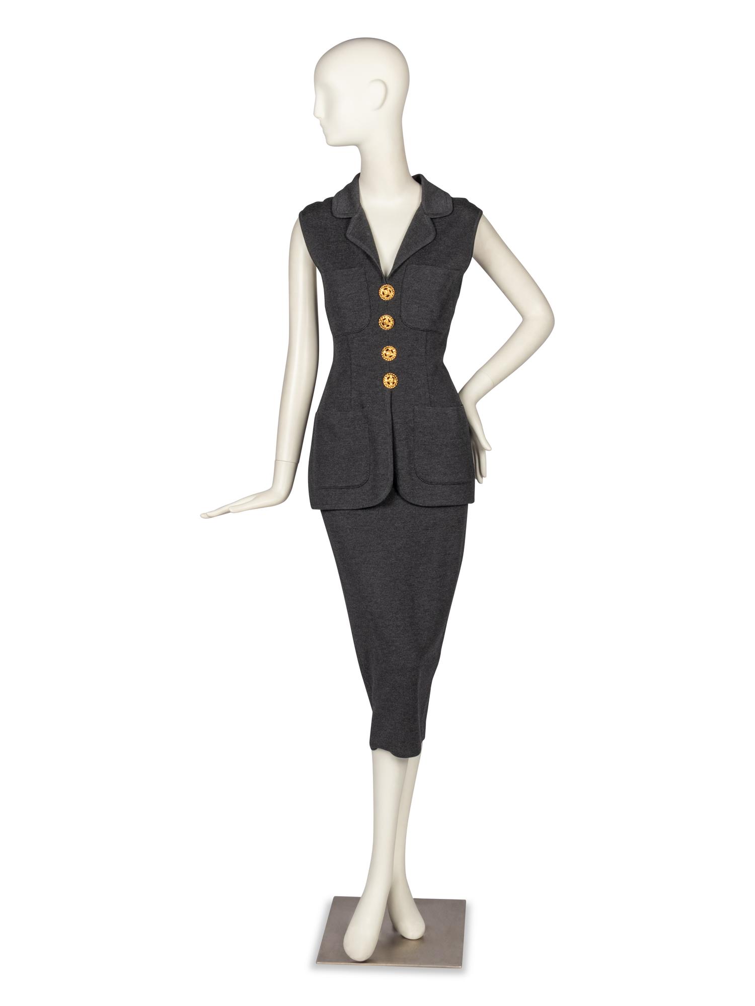 Chanel, Knit Tunic and Skirt Ensemble, c.1990
