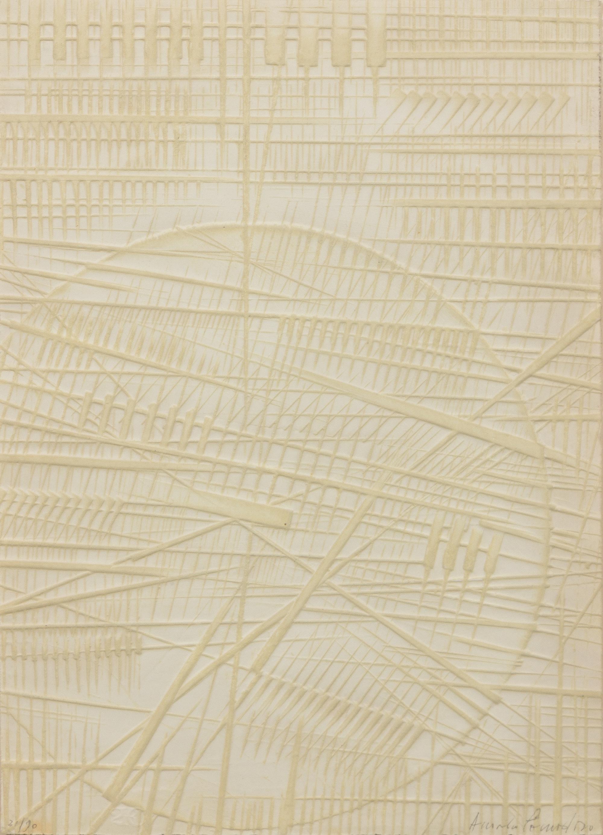 Arnoldo Pomodoro, (Italian, b. 1926), Sette lettere, 1977 (group of 7)