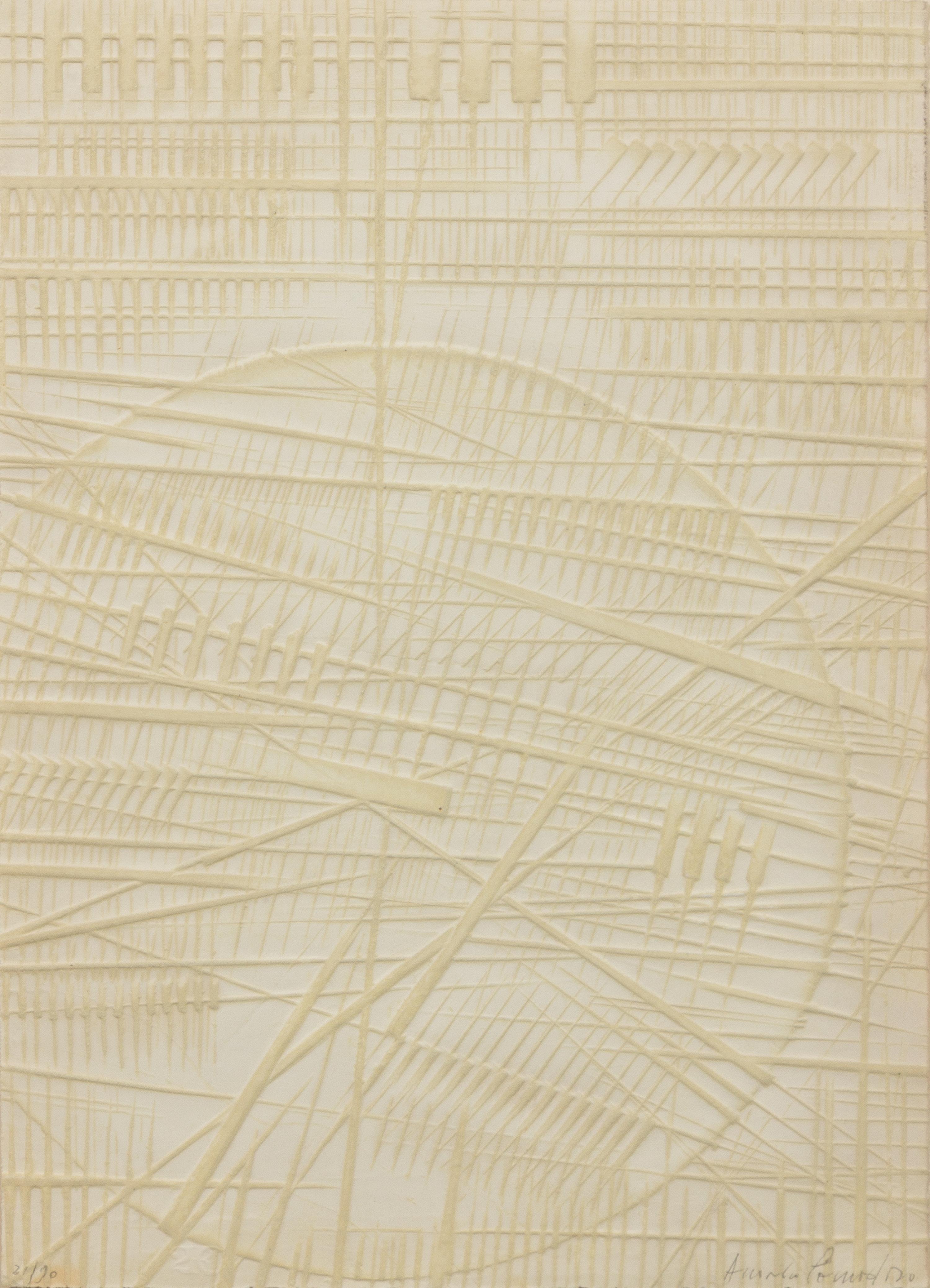 Arnoldo Pomodoro, (Italian, b. 1926), Sette lettere, 1977 (group of 7)