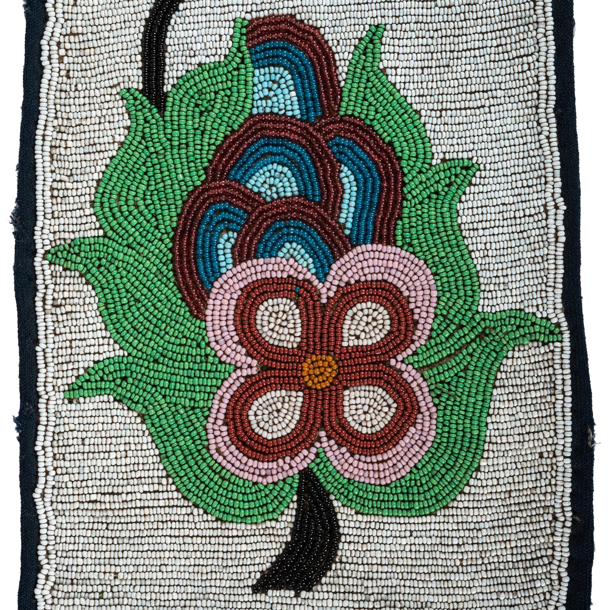Anishinaabe Pictorial Beaded Bandolier Bag, Fourth of July