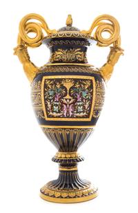 A Vienna Porcelain Urn and Cover Height 21 1/4 inches. — 19TH CENTURY