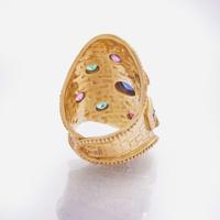 An Ilias Lalounis 18K Yellow Gold and Gemstone Ring