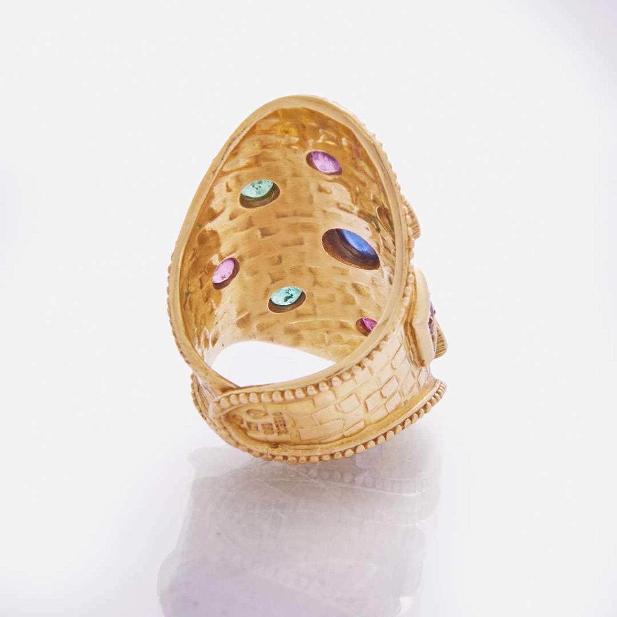 An Ilias Lalounis 18K Yellow Gold and Gemstone Ring