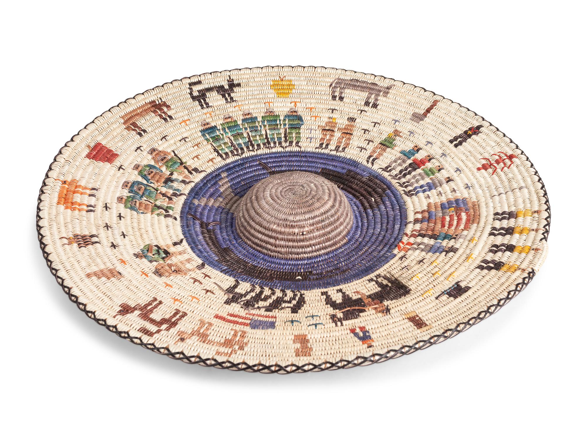 Code Talkers , Polychrome Basketry Tray
