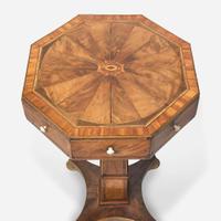 A Regency octagonal inlaid mahogany and satinwood occasional table circa 1810