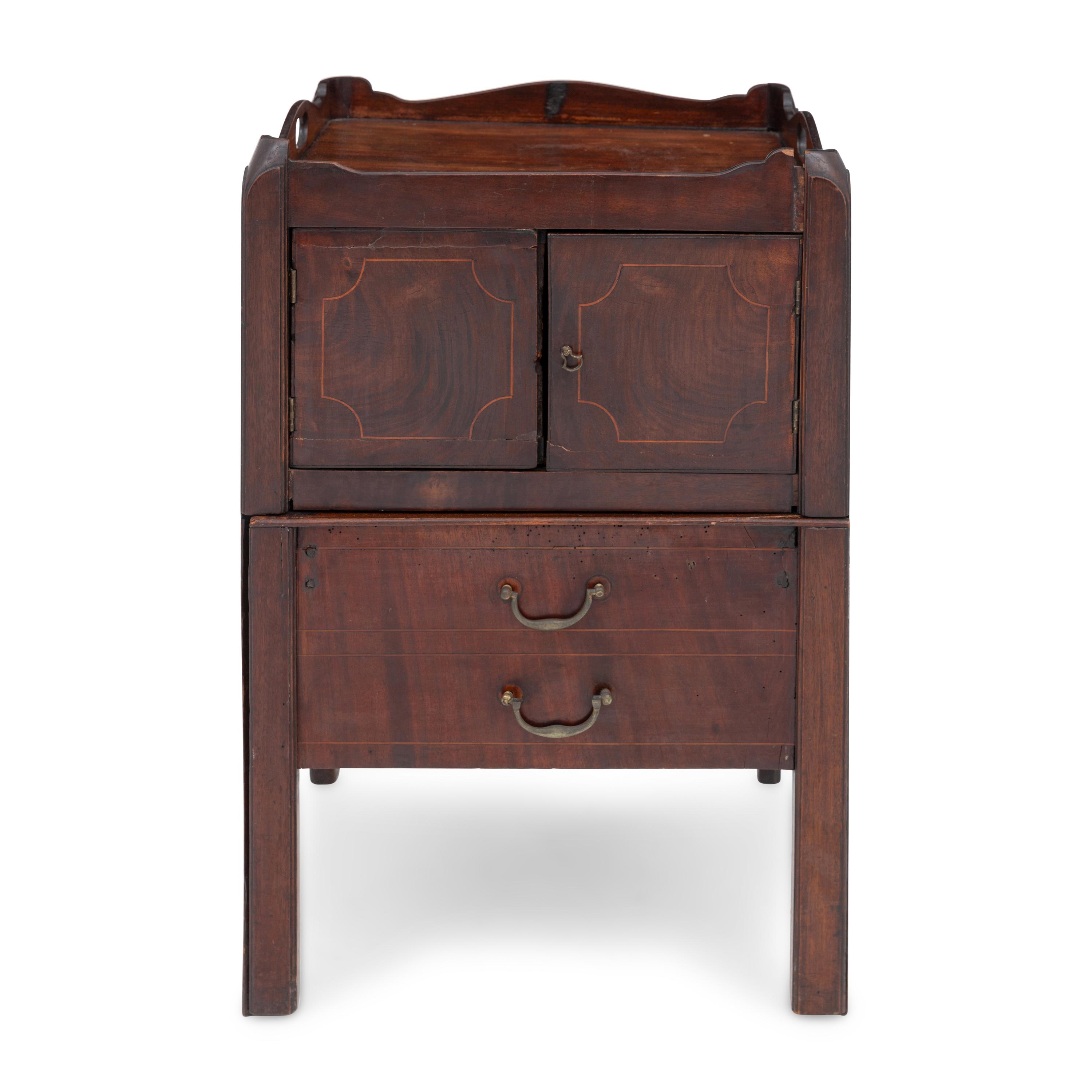 A Group of Two Georgian Mahogany Commodes