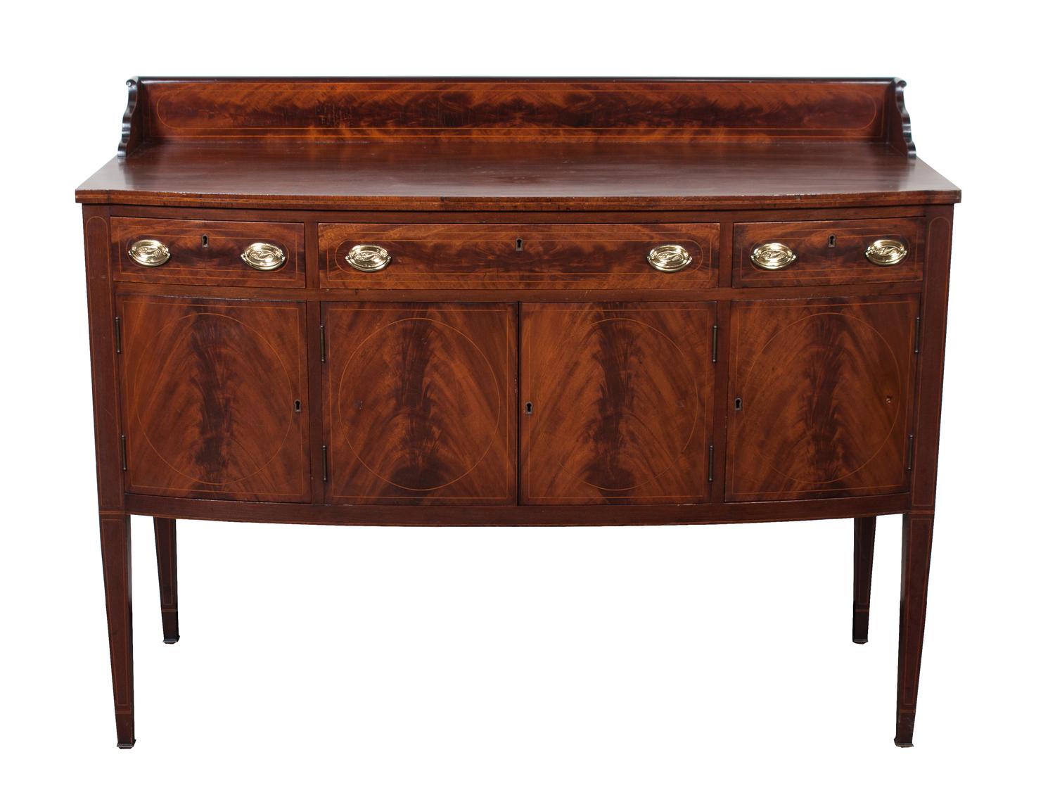 An English Mahogany Sideboard Height 42 x width 54 x depth 23 inches.