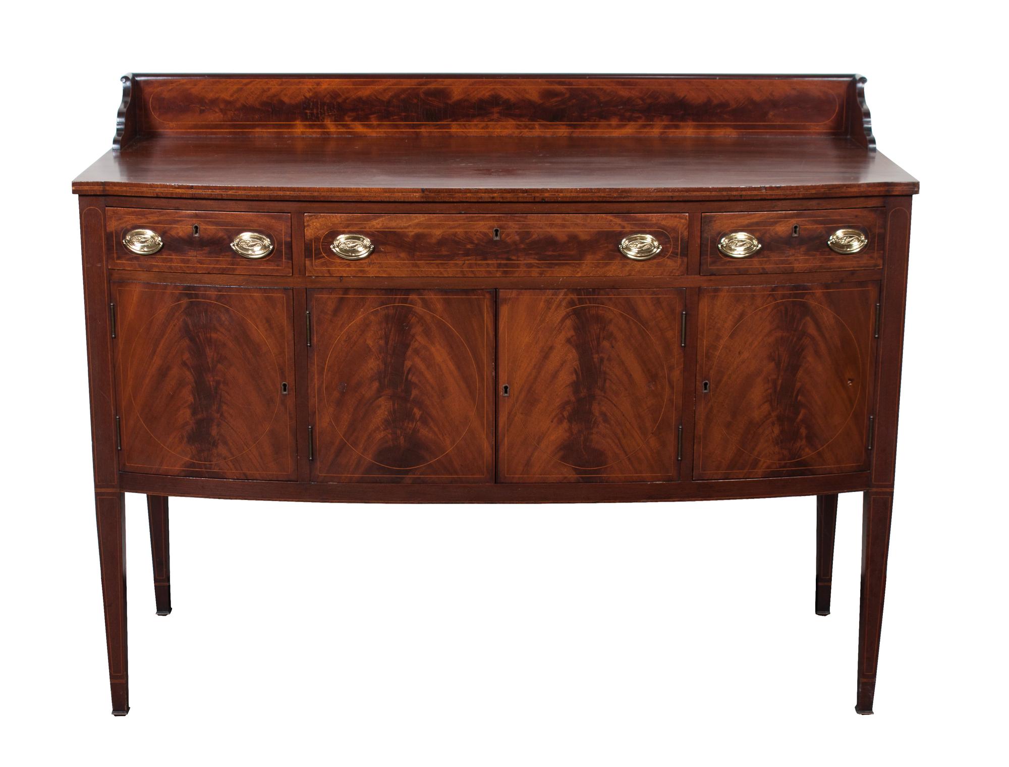 An English Mahogany Sideboard Height 42 x width 54 x depth 23 inches.