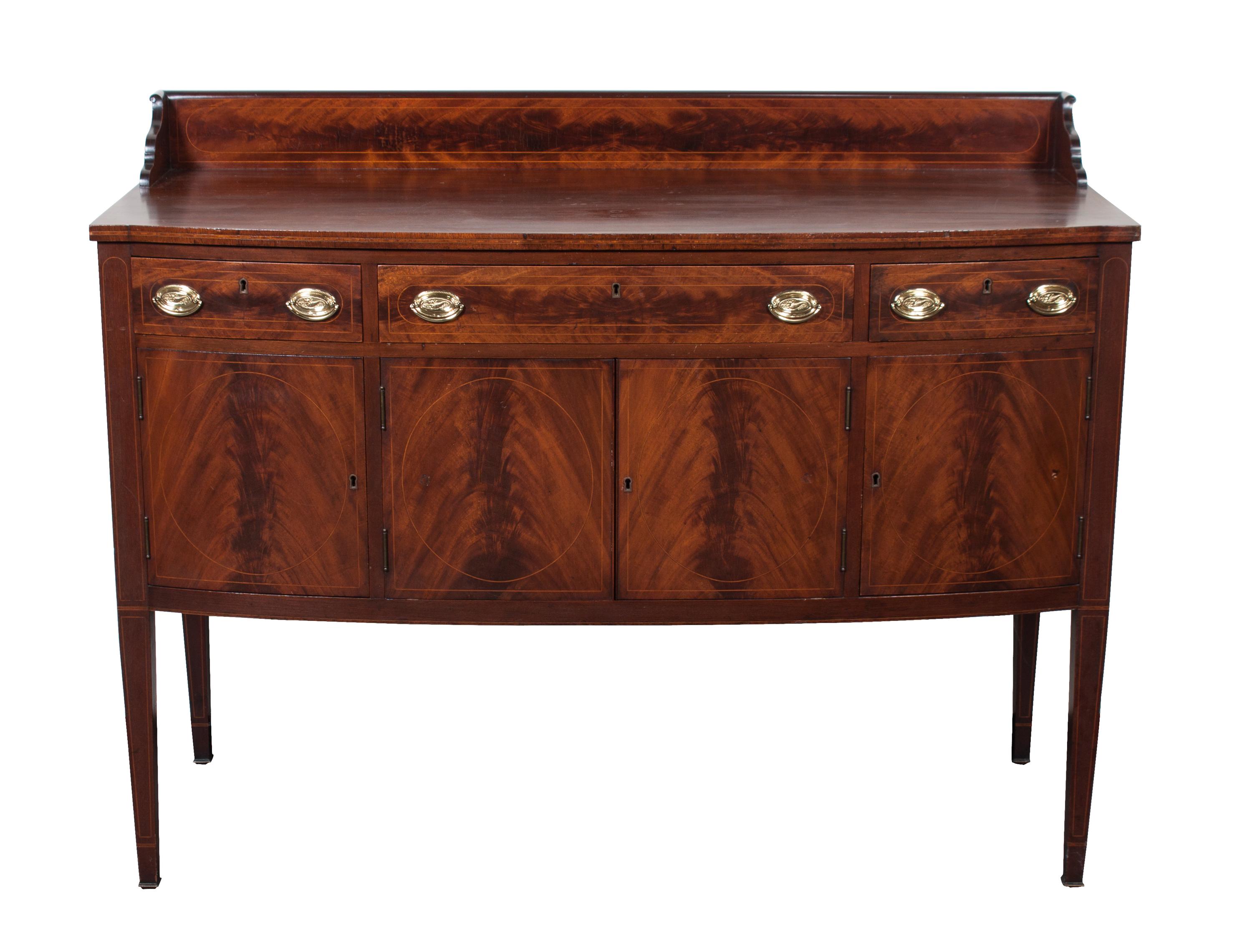 An English Mahogany Sideboard Height 42 x width 54 x depth 23 inches.