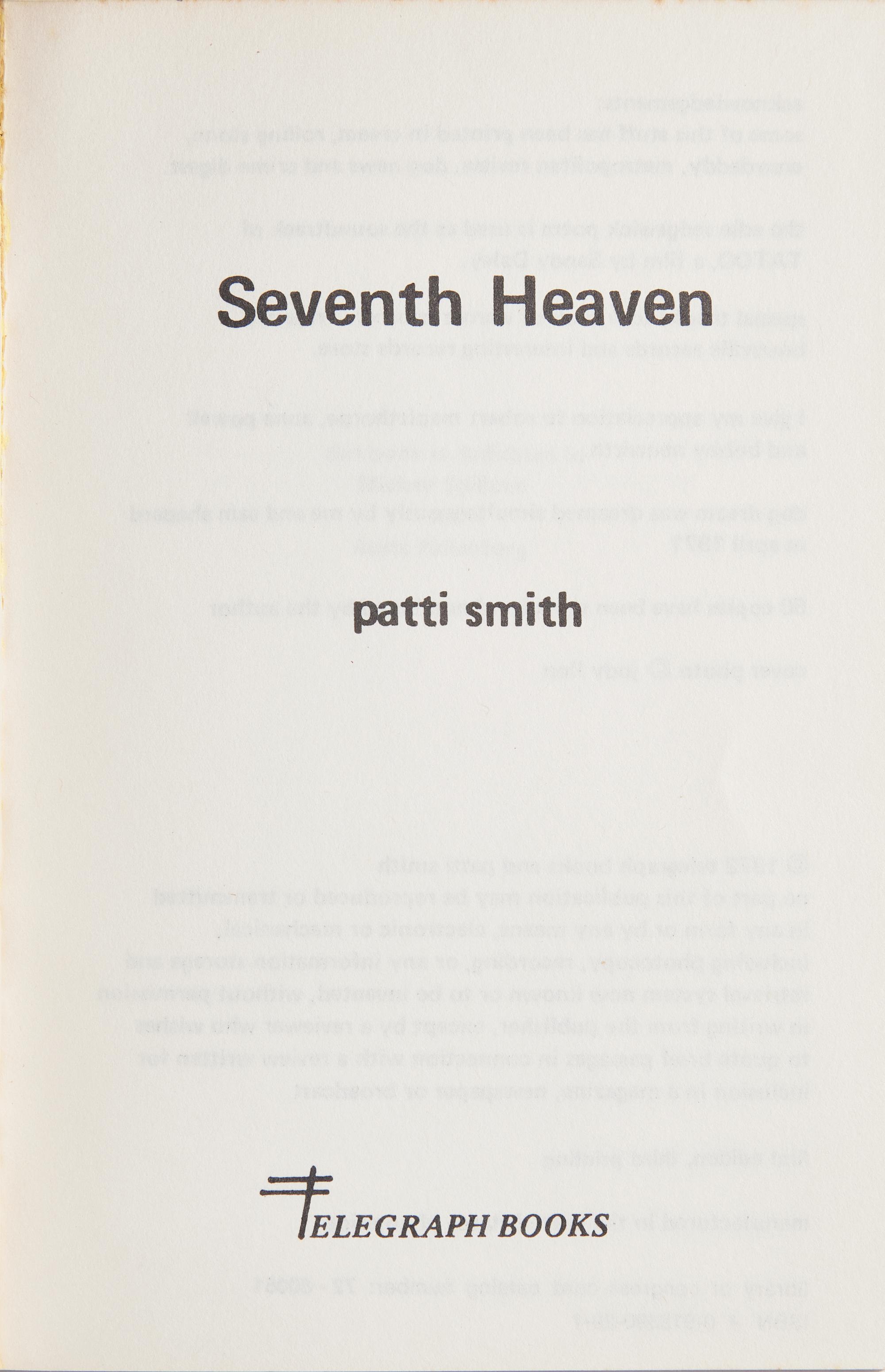 [Music] Smith, Patti. Seventh Heaven