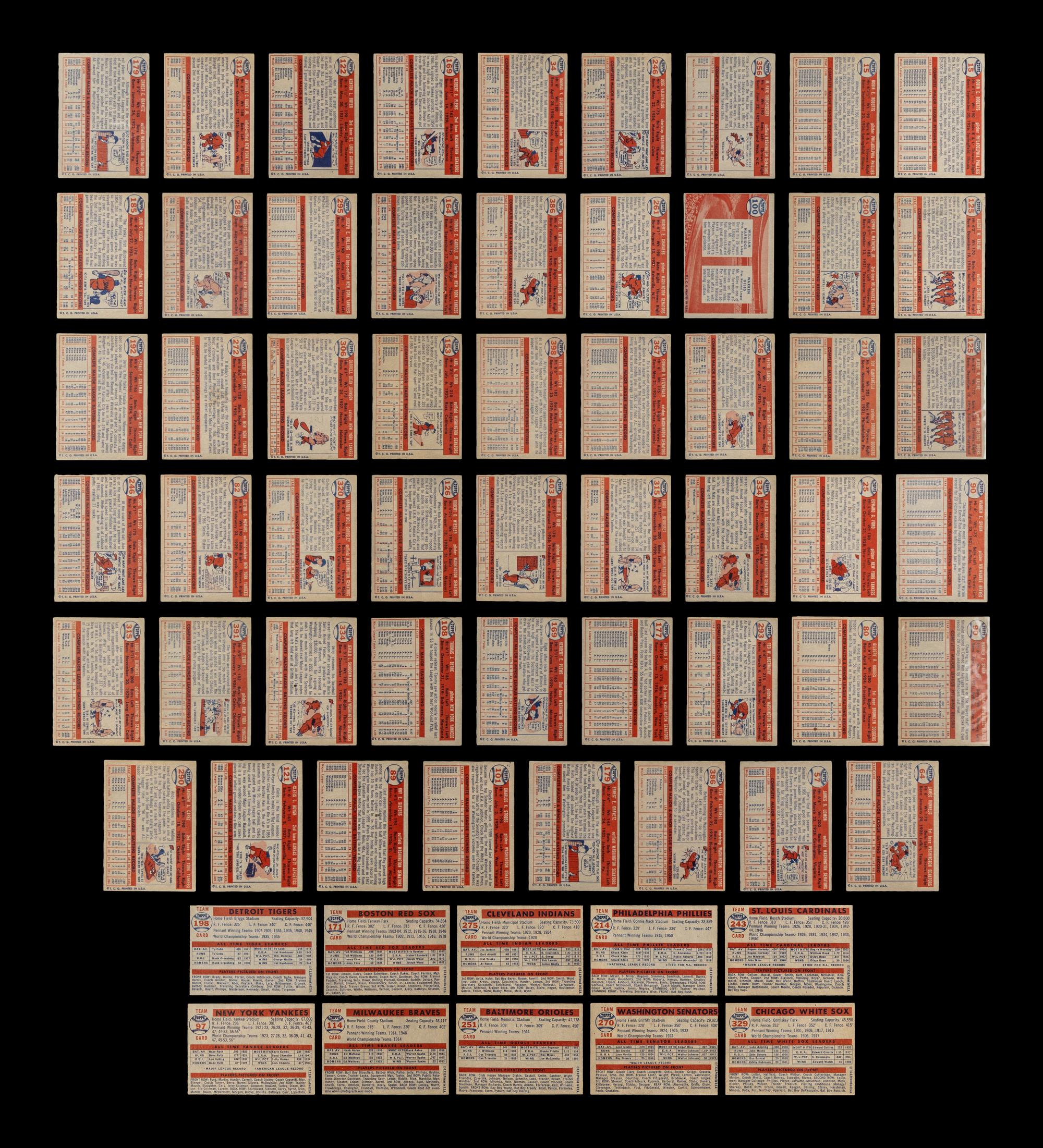 A Group of Over 60 1957 Topps Baseball Cards Including Multiple Hall of Famers and Notables,