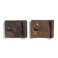 A Pair of Indo-Persian Gilt Silver Belt Buckles