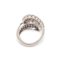 DIAMOND AND SAPPHIRE BYPASS RING
