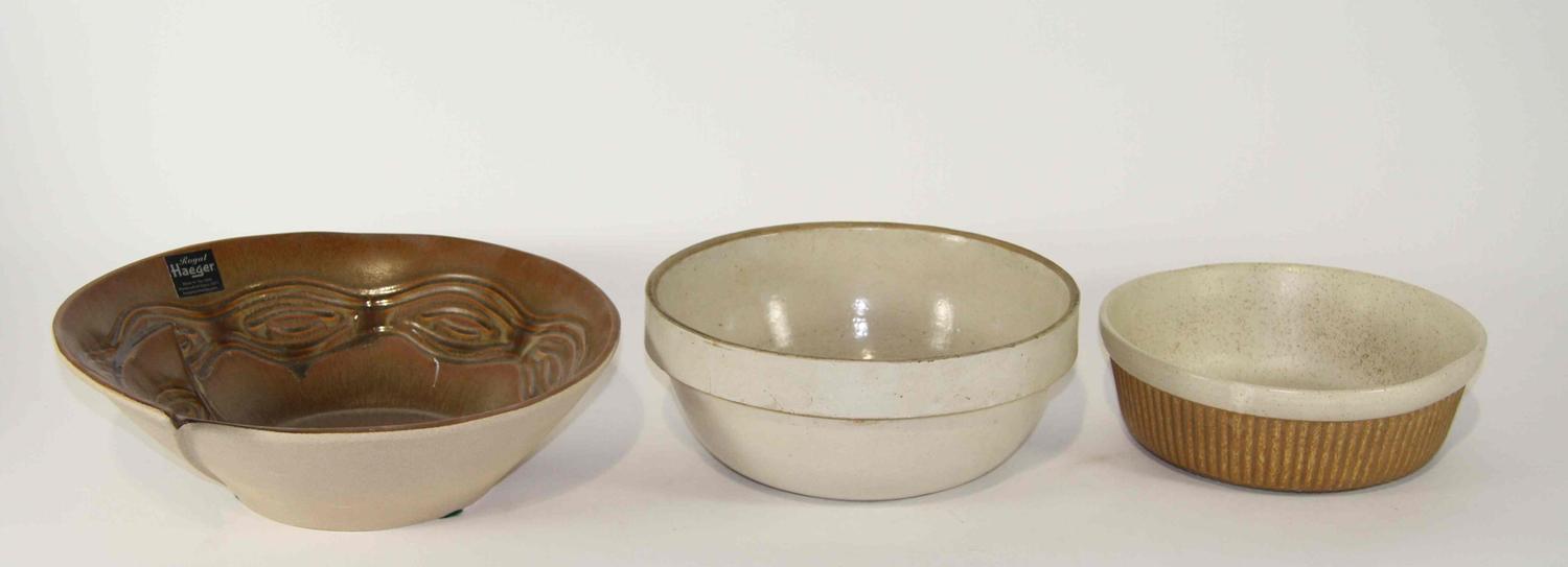 A Collection of Five Haeger Pottery Stoneware Articles Height of tallest 13 inches.