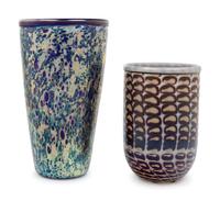 Two Steven Correia Studio Glass Vases
