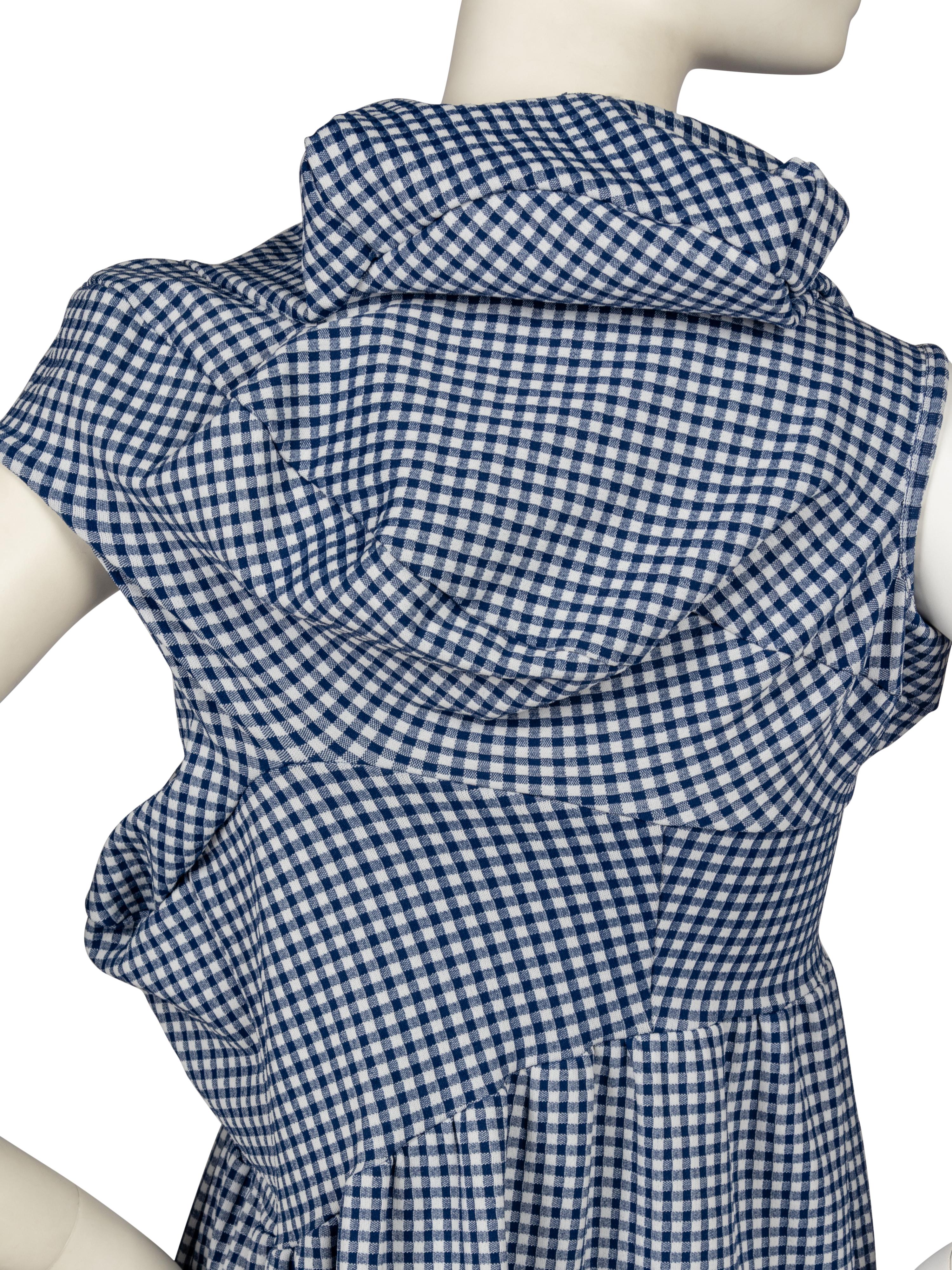 Comme des Garçons, Blue Gingham Bump Dress & Sample, S/S 1997